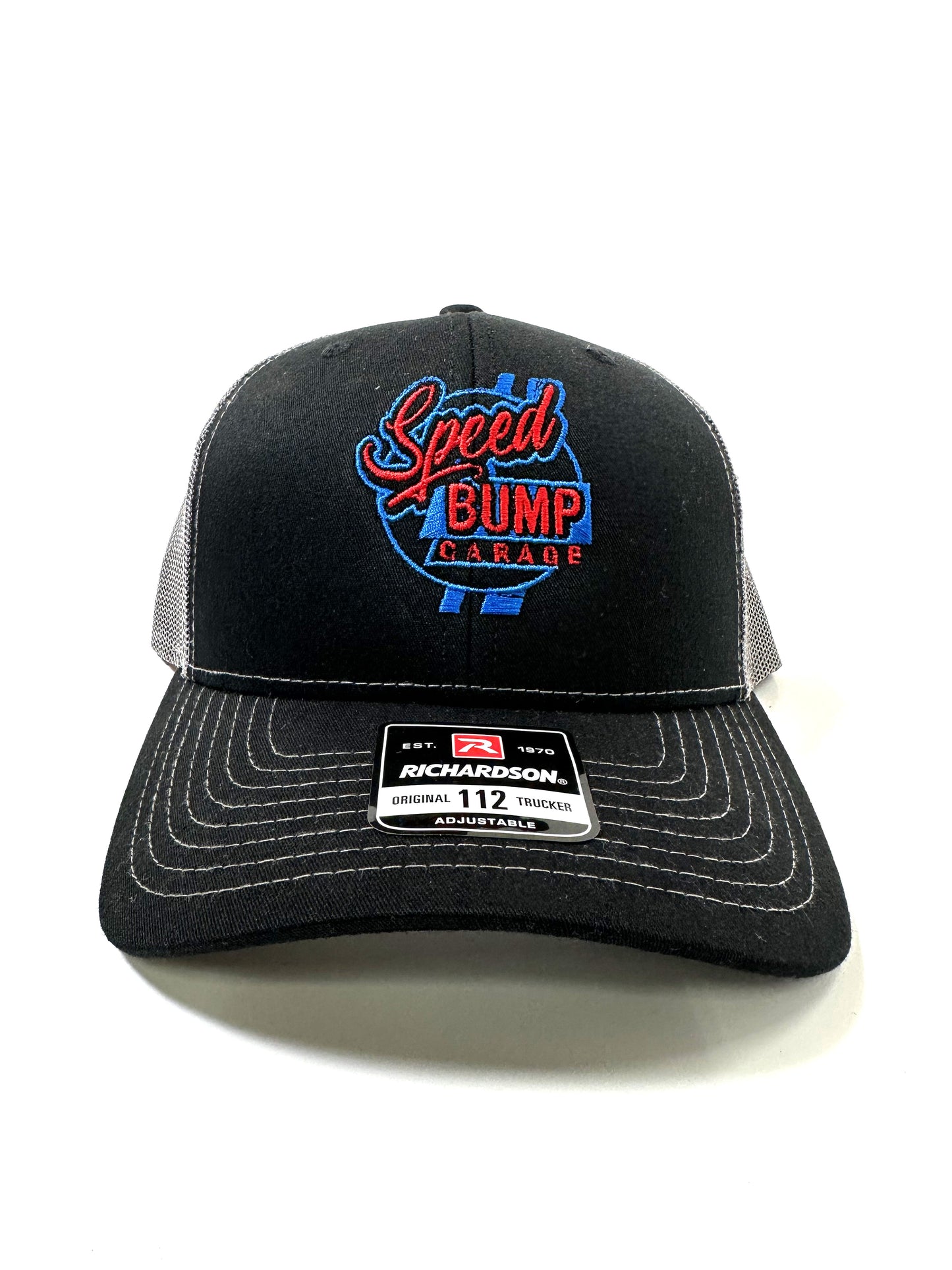 SBG Hat Black/Charcoal Red/Blue Logo