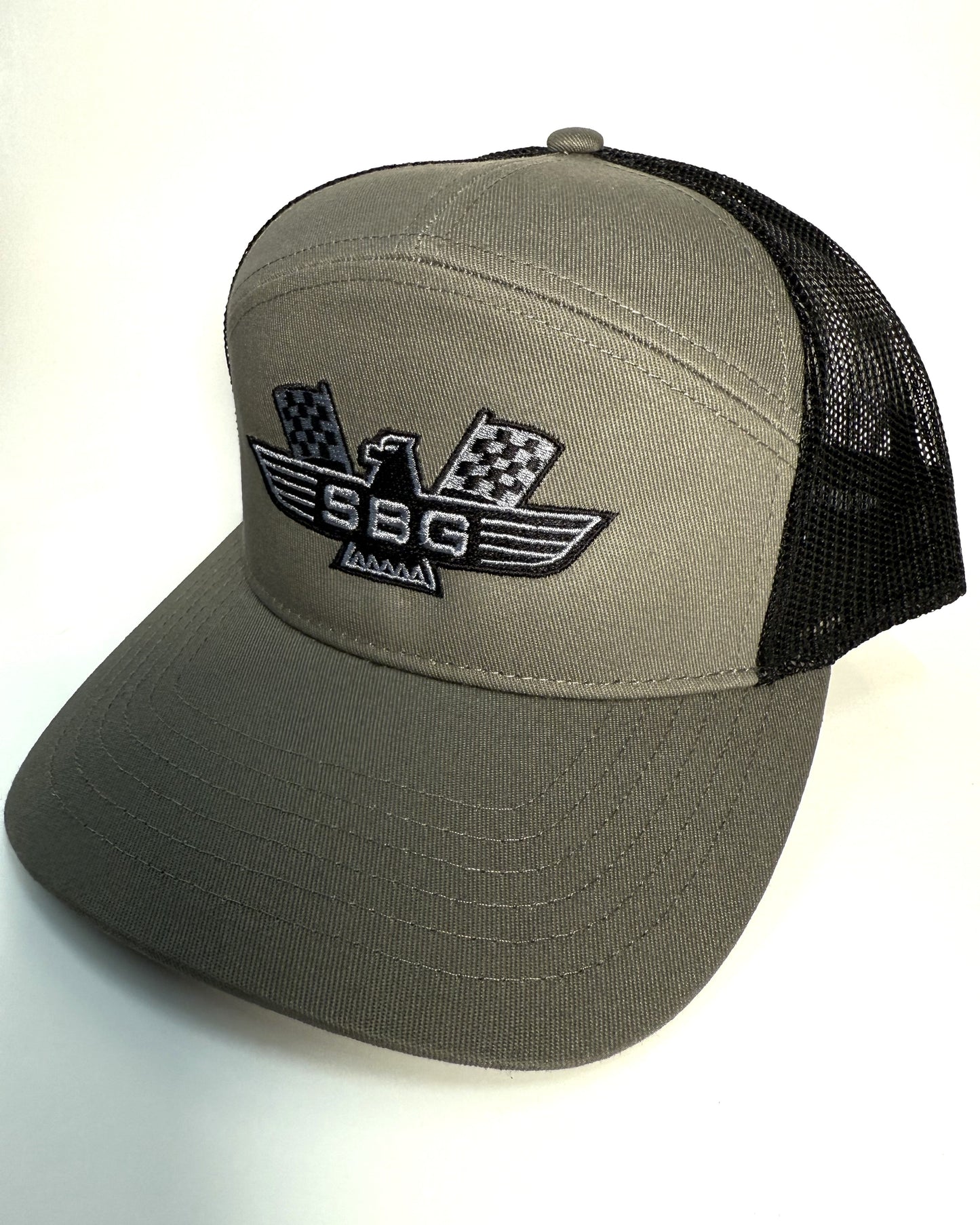 SBG Eagle OLIVE/BLACK Structured 7-Panel Cap