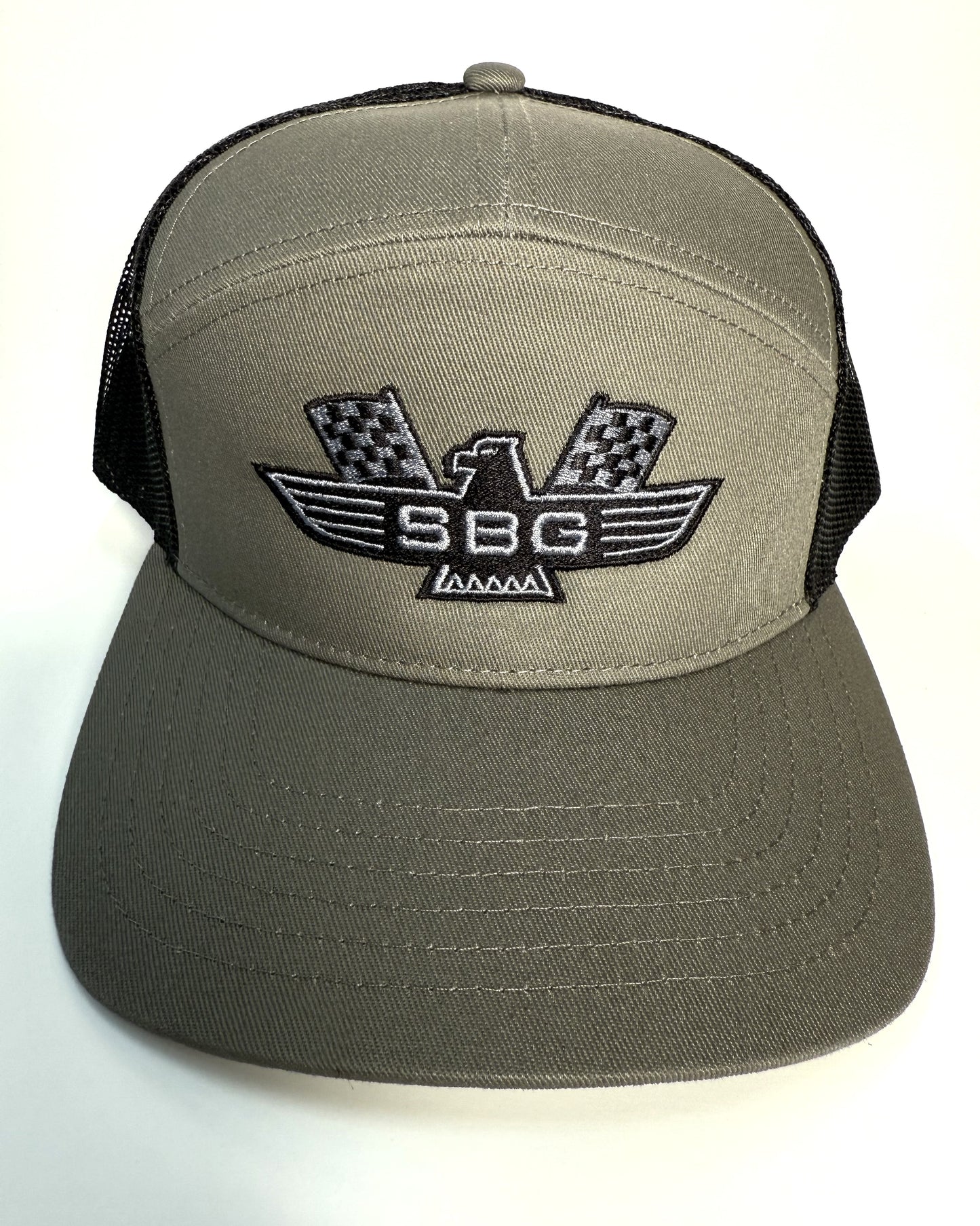 SBG Eagle OLIVE/BLACK Structured 7-Panel Cap