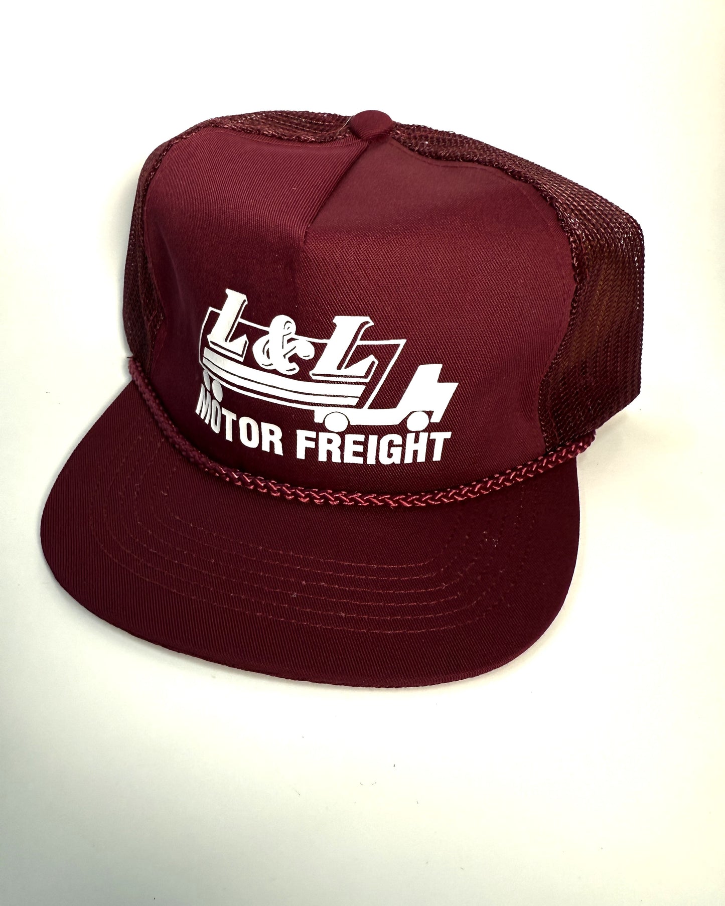 (Maroon) Vintage L&L Motor Freight Trucker Hat
