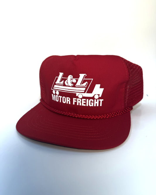 (RED) Vintage L&L Motor Freight Trucker Hat