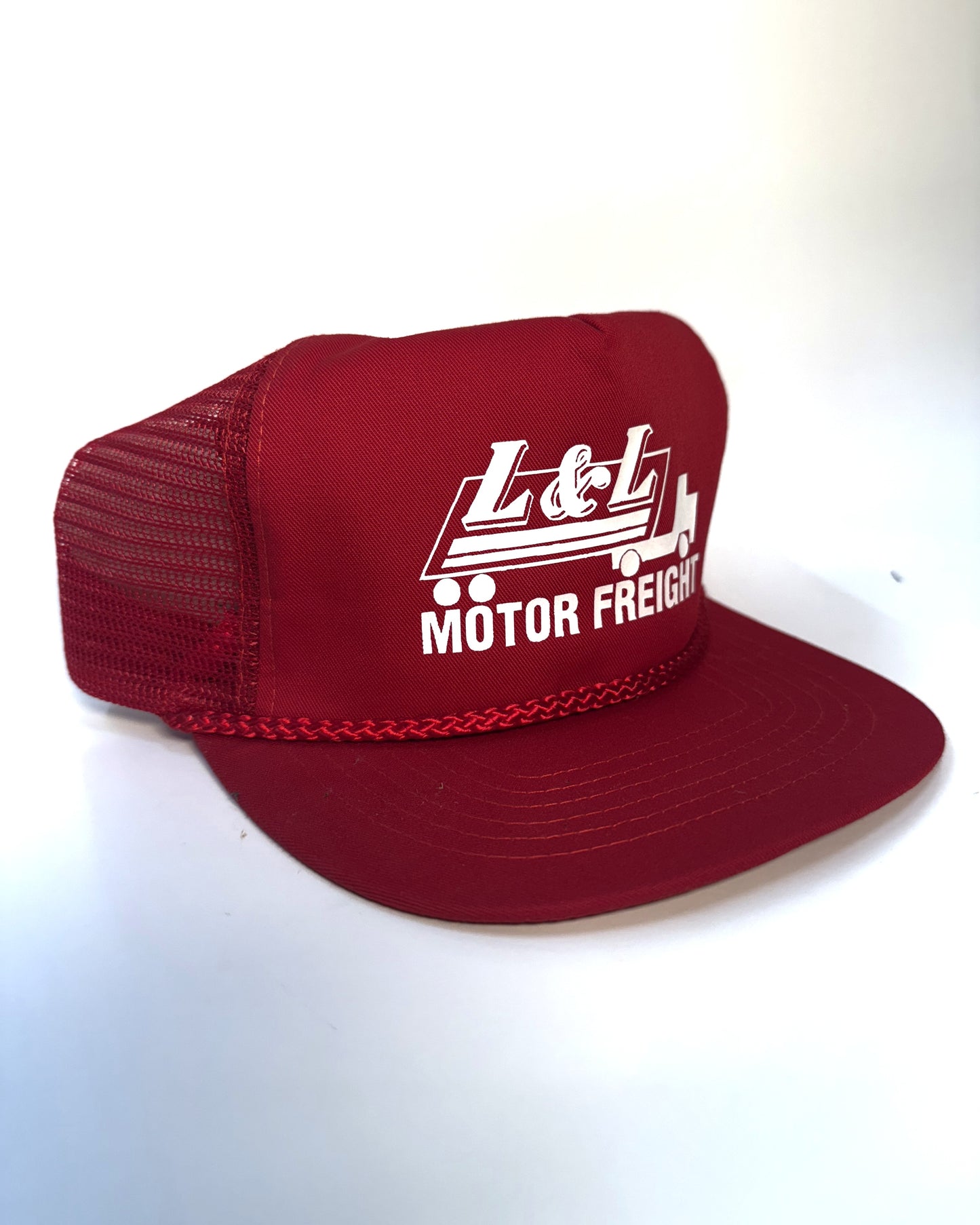 (RED) Vintage L&L Motor Freight Trucker Hat