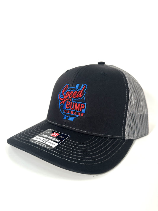 SBG Hat Black/Charcoal Red/Blue Logo